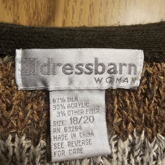 Vintage Moody Striped Full Zip Cardigan Knit Sweater - Picture 2 of 3